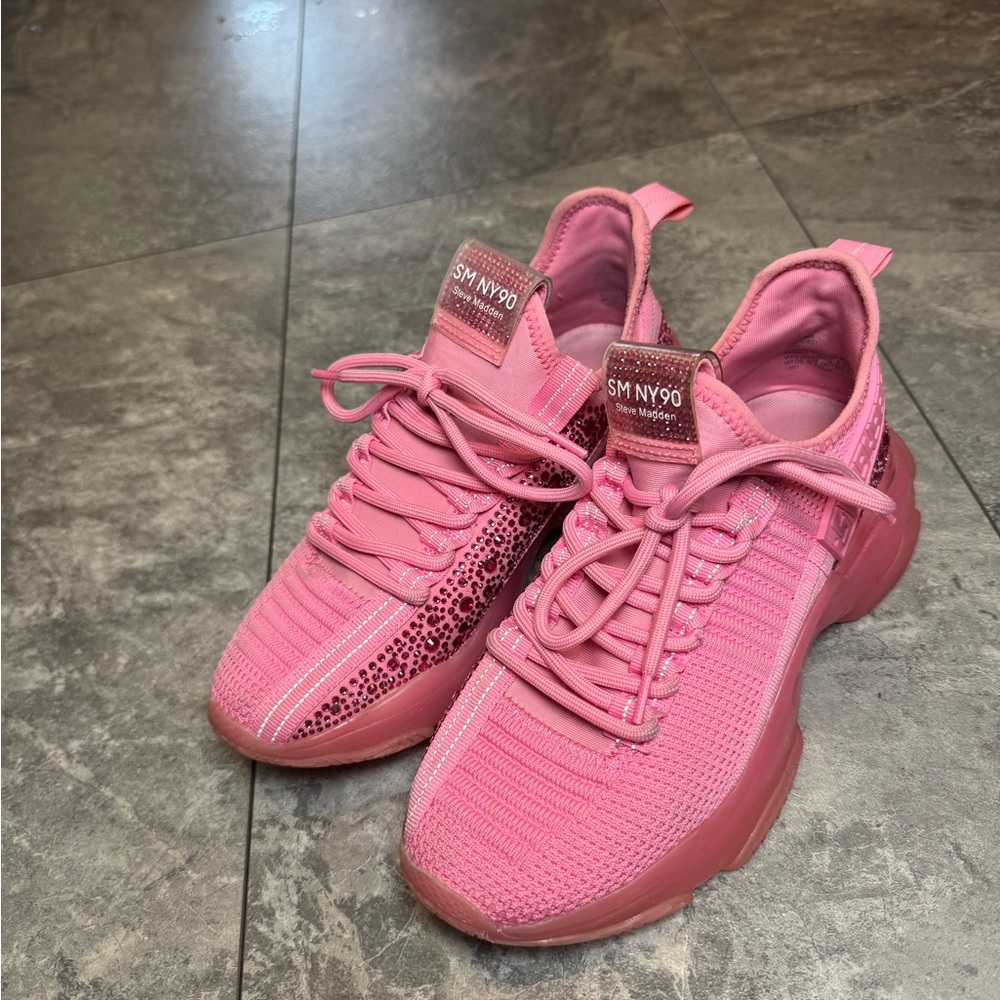 Steve Madden Pink SM NY90 Women's Athletic Sneakers